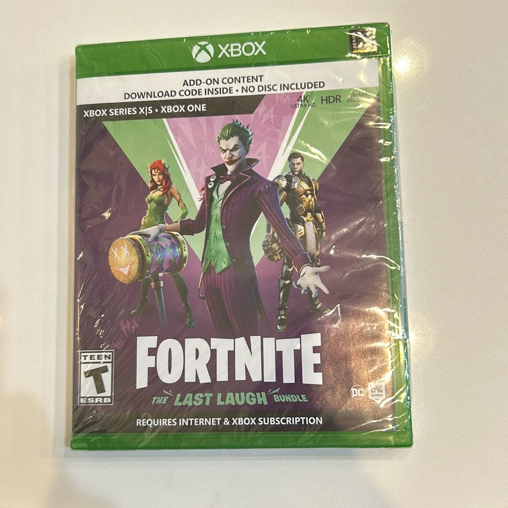 Unopened Fortnite Skins pack “The Last Laugh” Joker Series from 2020